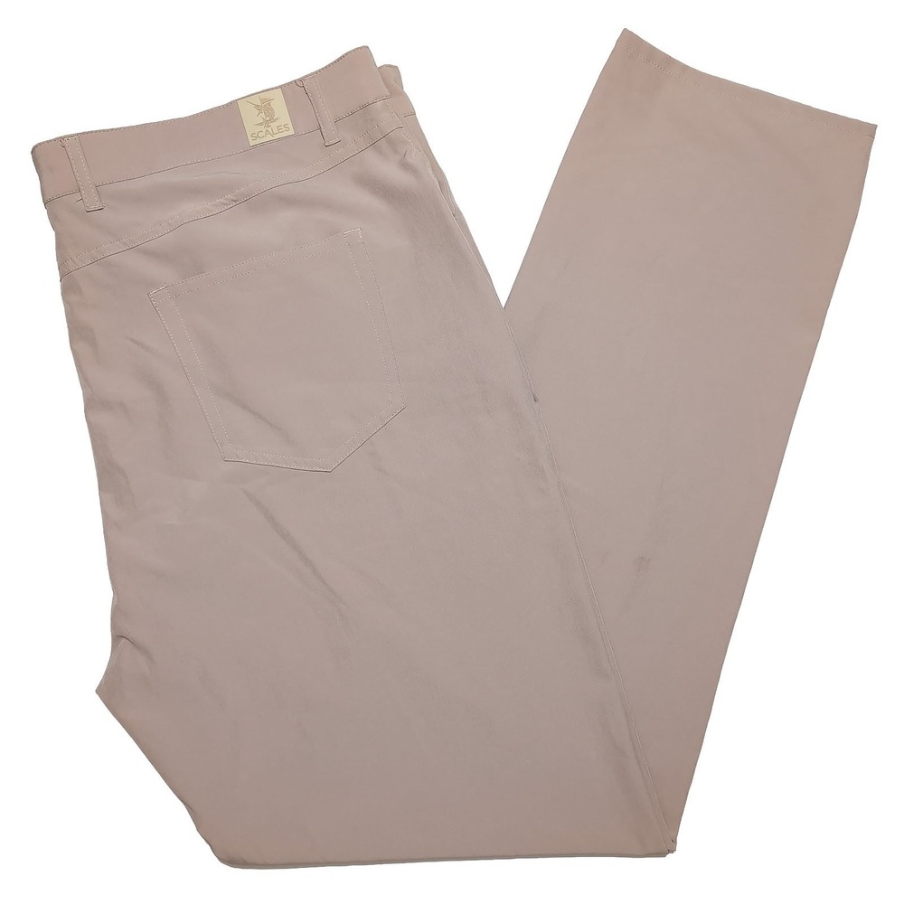 SCALES Fishing Performance 5 Pocket Pants Polyester Khaki Beige ~ 40 x 32